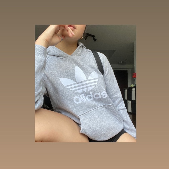 adidas Other - ADIDAS Grey Logo Hoodie